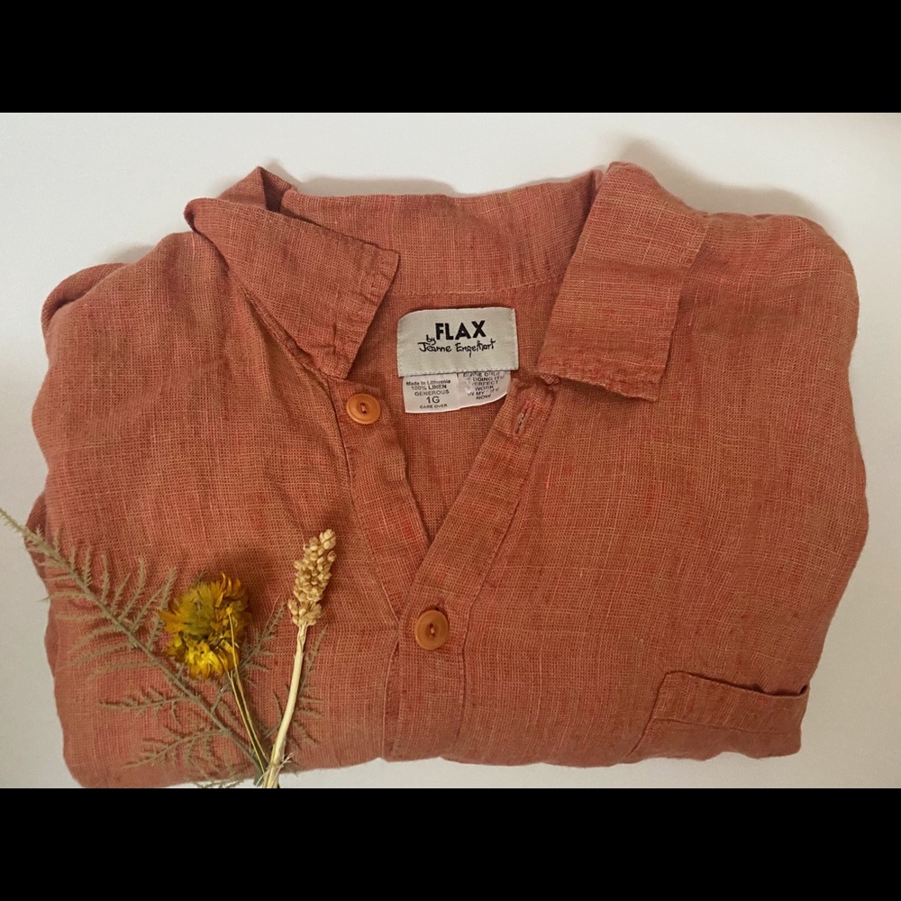 FLAX Button down top